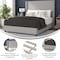 Flash Furniture Gray Queen Platform Bed with Tufted Headboard YK-1077-GY-Q-GG - alternate 2